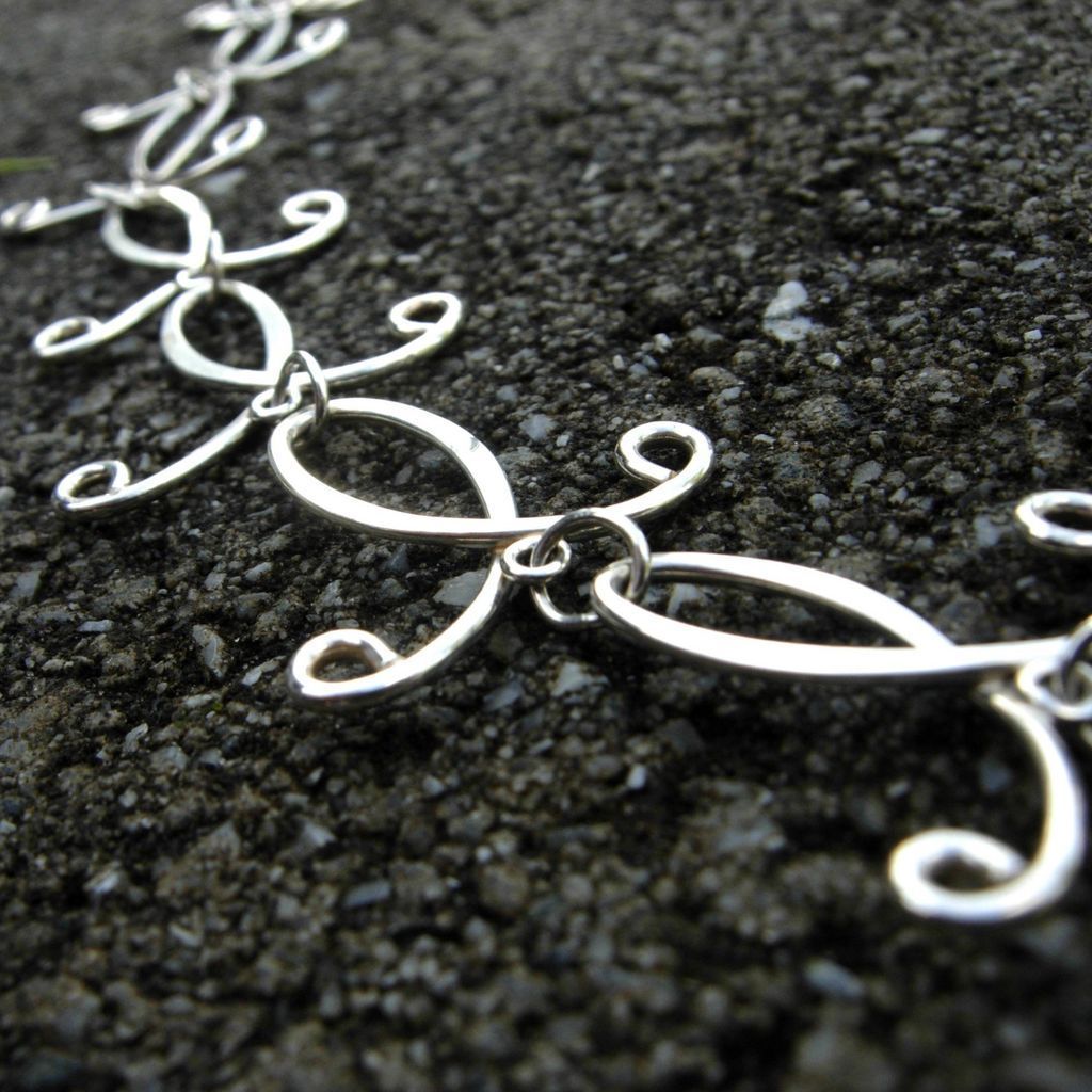 SCHOOL OF FISH Argentium Sterling Silver Necklace SCHOOL OF FISH Argentium Sterling Silver Necklace