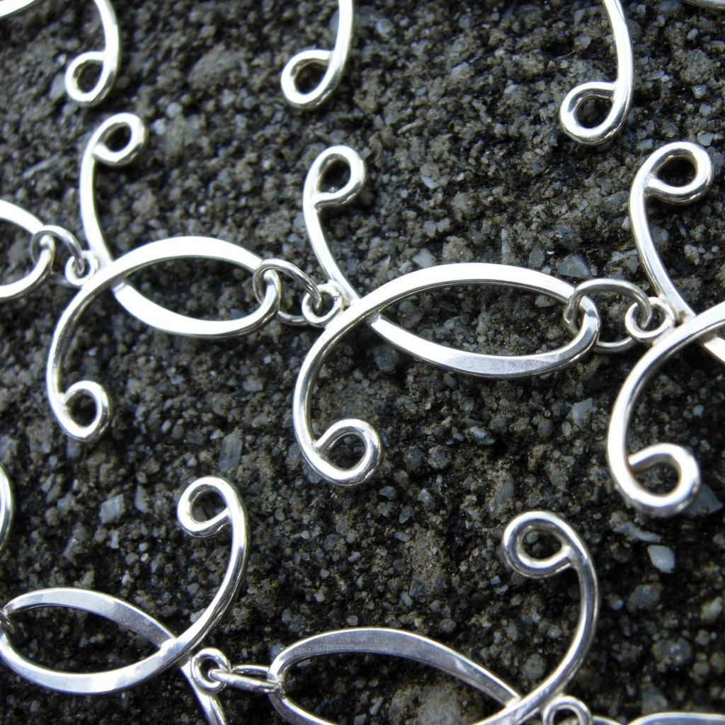 SCHOOL OF FISH Argentium Sterling Silver Necklace SCHOOL OF FISH Argentium Sterling Silver Necklace