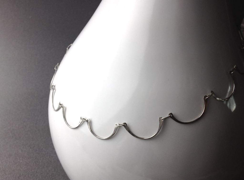SILVER LINING Argentium Sterling Silver Choker Necklace SILVER LINING Argentium Sterling Silver Choker Necklace