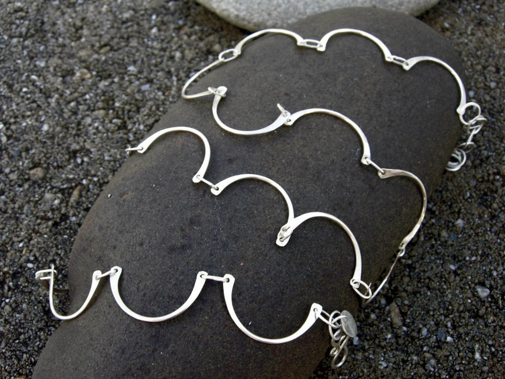 SILVER LINING Argentium Sterling Silver Choker Necklace SILVER LINING Argentium Sterling Silver Choker Necklace