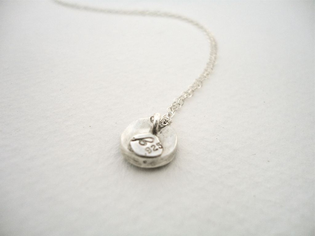Tiny Flower Sterling Silver Granule Pendant Necklace Tiny Flower Sterling Silver Granule Pendant Necklace