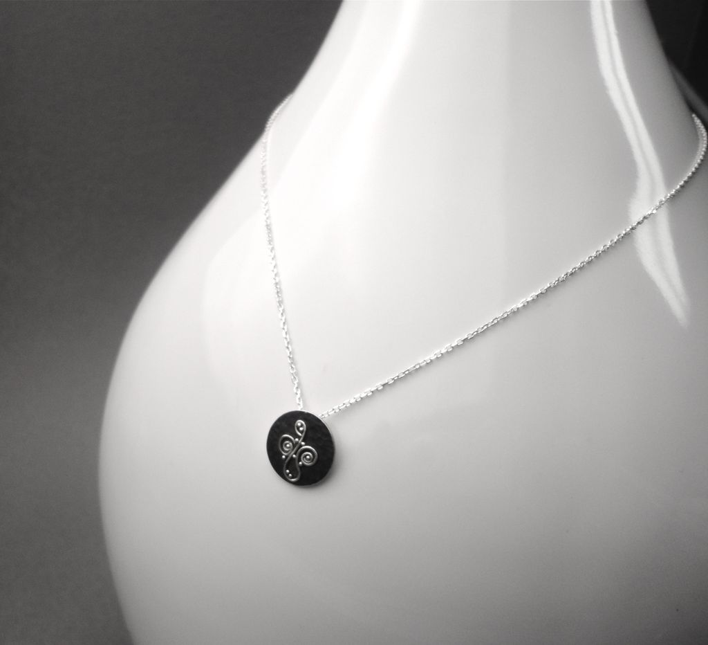 Sterling Silver Swirl Granule Pendant Necklace Sterling Silver Swirl Granule Pendant Necklace