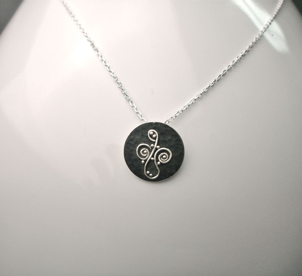 Sterling Silver Swirl Granule Pendant Necklace Sterling Silver Swirl Granule Pendant Necklace