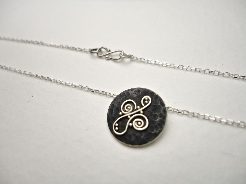 Sterling Silver Swirl Granule Pendant Necklace Sterling Silver Swirl Granule Pendant Necklace