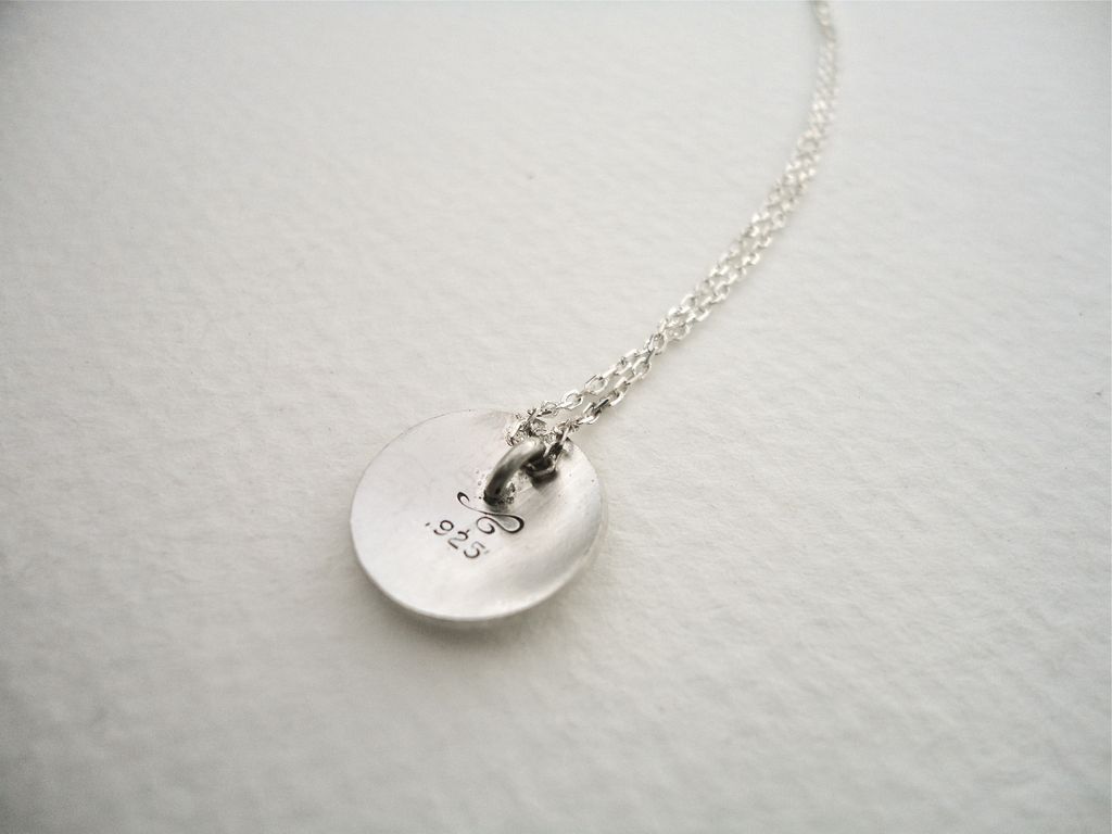 CHRISTMAS TREE Sterling Silver 1/2" Domed Pendant Necklace CHRISTMAS TREE Sterling Silver 1/2" Domed Pendant Necklace