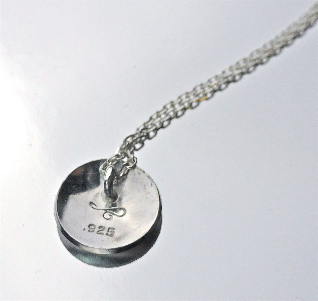 LITTLE MISS SUNSHINE Sterling Silver Drop Pendant Necklace Modern Minimalism LITTLE MISS SUNSHINE Sterling Silver Drop Pendant Necklace Modern Minimalism
