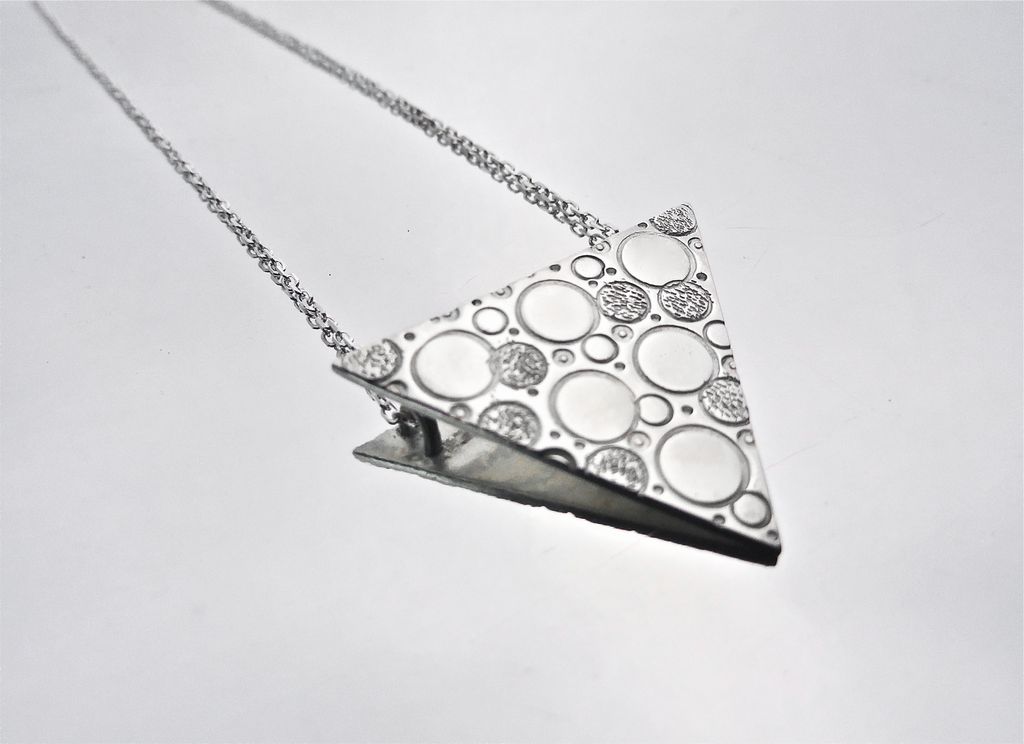 CHIMERA Sterling Silver Triangle Pendant Geometric Modern Necklace CHIMERA Sterling Silver Triangle Pendant Geometric Modern Necklace