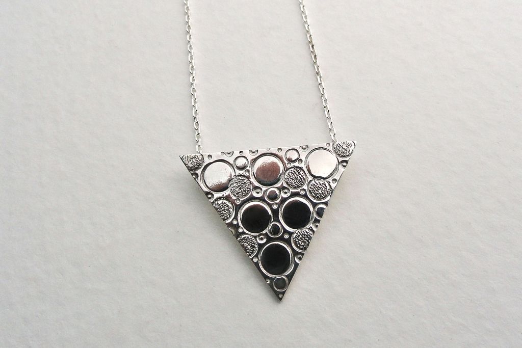 CHIMERA Sterling Silver Triangle Pendant Geometric Modern Necklace CHIMERA Sterling Silver Triangle Pendant Geometric Modern Necklace