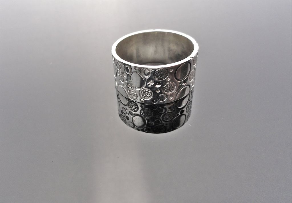 CHIMERA Sterling Silver 10mm Band Statement Ring Size 5 Size 6 CHIMERA Sterling Silver 10mm Band Statement Ring Size 5 Size 6