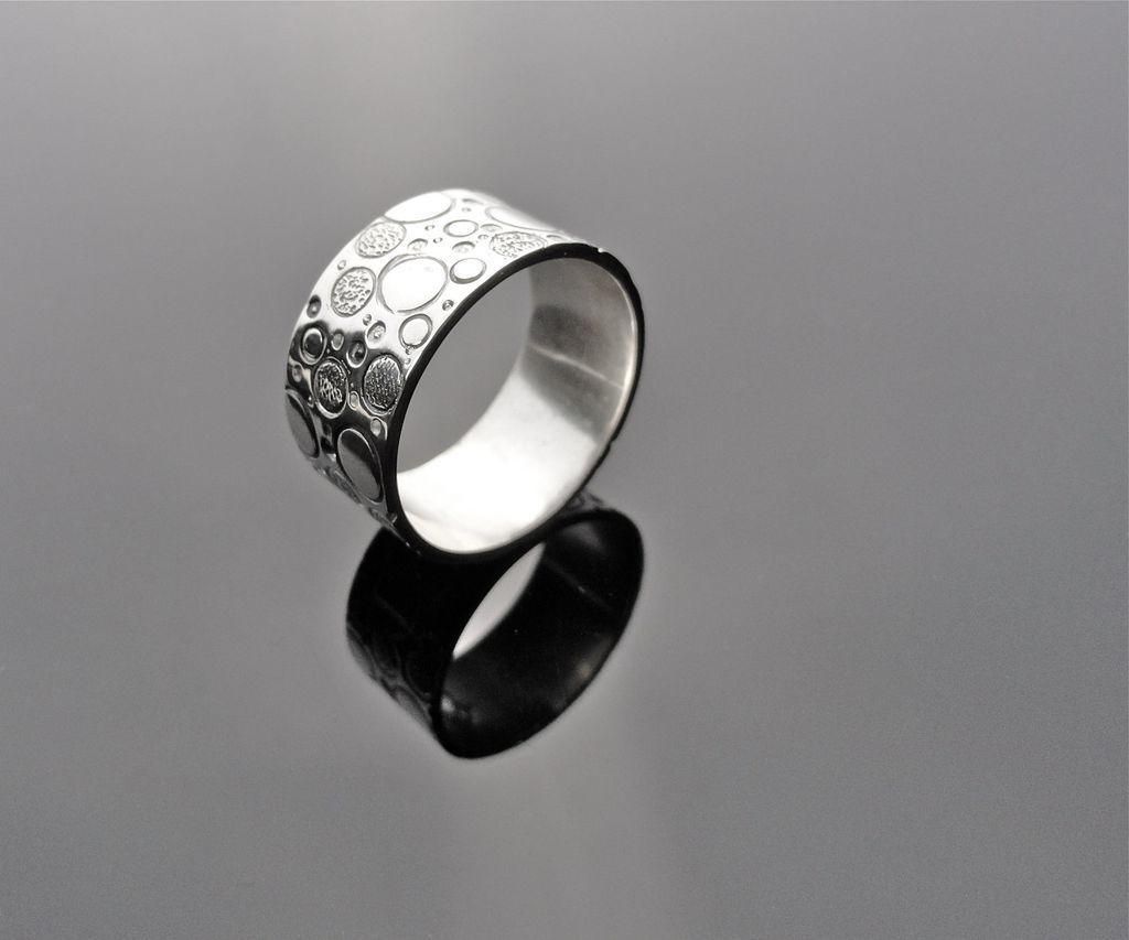 CHIMERA Sterling Silver 10mm Band Statement Ring Size 5 Size 6 CHIMERA Sterling Silver 10mm Band Statement Ring Size 5 Size 6