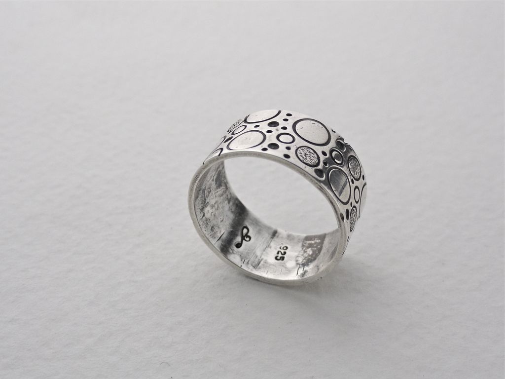CHIMERA Sterling Silver 10mm Band Statement Ring Size 5 Size 6 CHIMERA Sterling Silver 10mm Band Statement Ring Size 5 Size 6