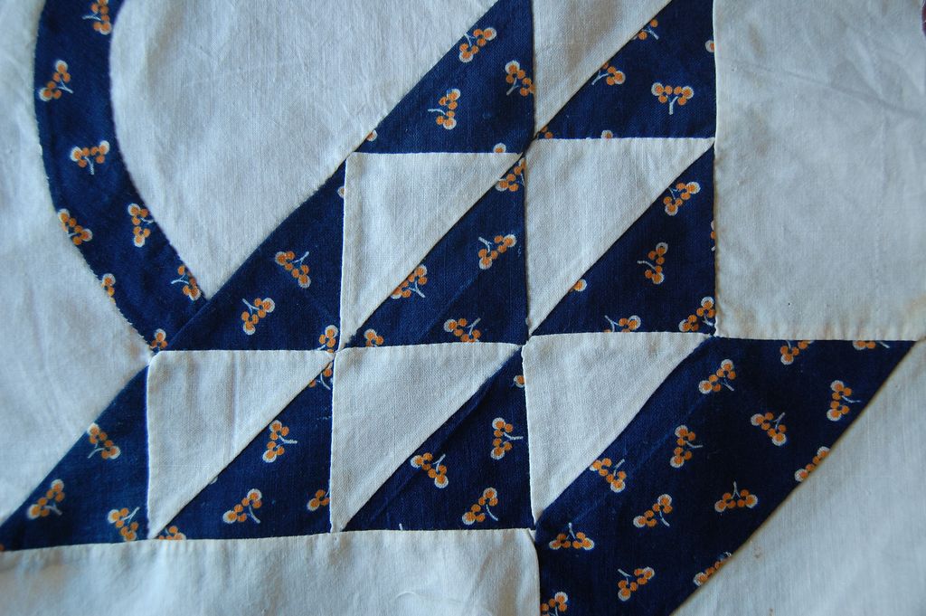 4 Vintage 1850's Quilt blocks, Pretty Pieced baskets 4 Vintage 1850's Quilt blocks, Pretty Pieced baskets