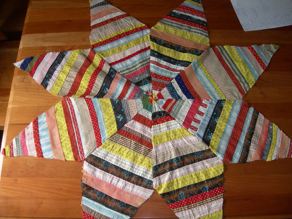4 large Vintage 1890's Star of Bethlehem string pieced stars 4 large Vintage 1890's Star of Bethlehem string pieced stars