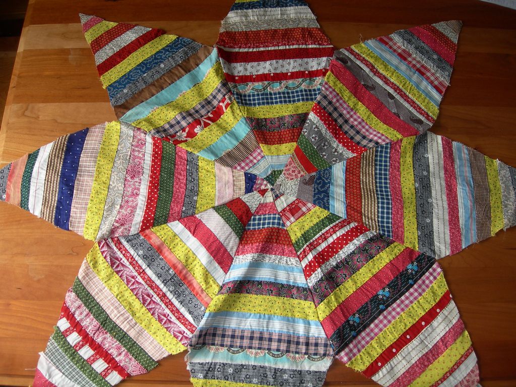 4 large Vintage 1890's Star of Bethlehem string pieced stars 4 large Vintage 1890's Star of Bethlehem string pieced stars