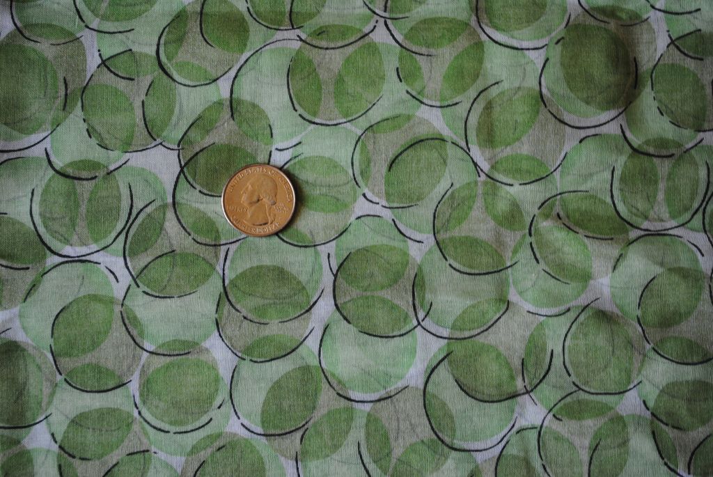 4 yds Vintage 1920's organza, mint green overlapping Bubbles 4 yds Vintage 1920's organza, mint green overlapping Bubbles
