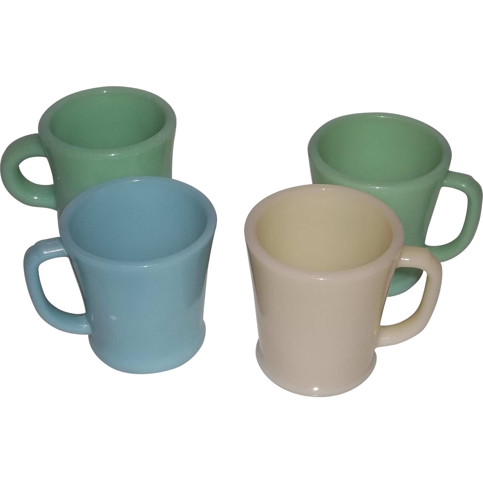 Fire King Rare Mugs Turquoise Jadeite Flat Bottom Philbe From Fire King Rare Mugs Turquoise Jadeite Flat Bottom Philbe From