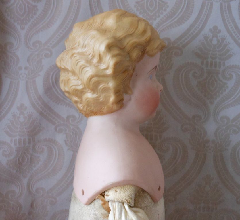 German Bisque Shoulder head Doll by Kling German Bisque Shoulder head Doll by Kling