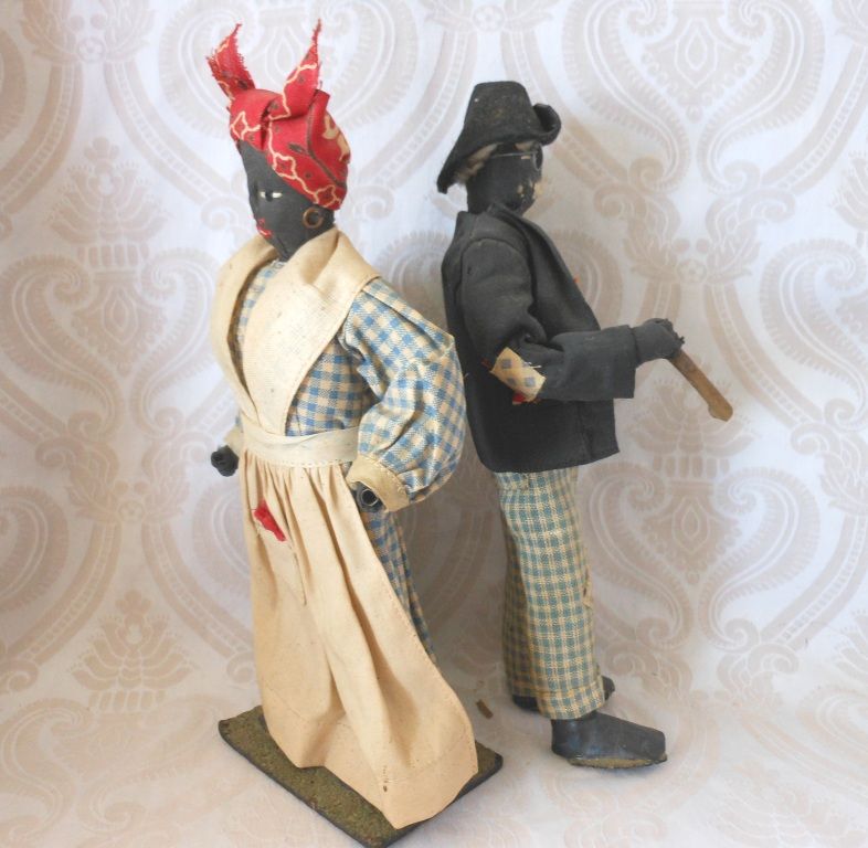 Vintage Black Cloth Doll Couple Vintage Black Cloth Doll Couple