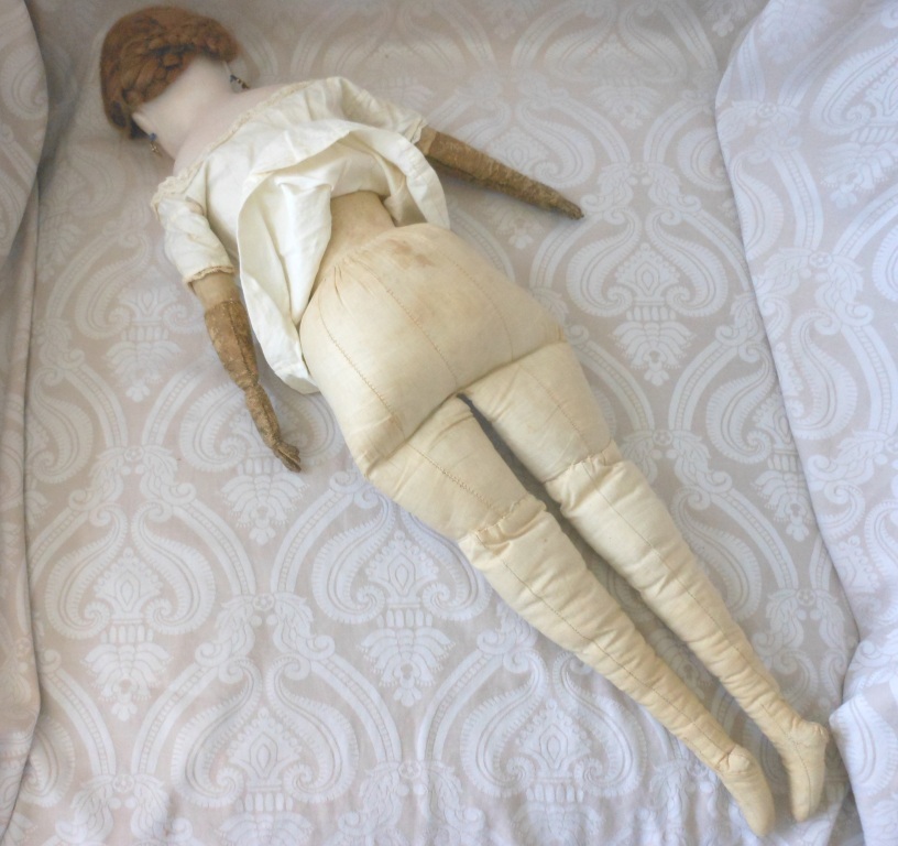 German Bisque Head Lady Doll with Solid Dome Head German Bisque Head Lady Doll with Solid Dome Head