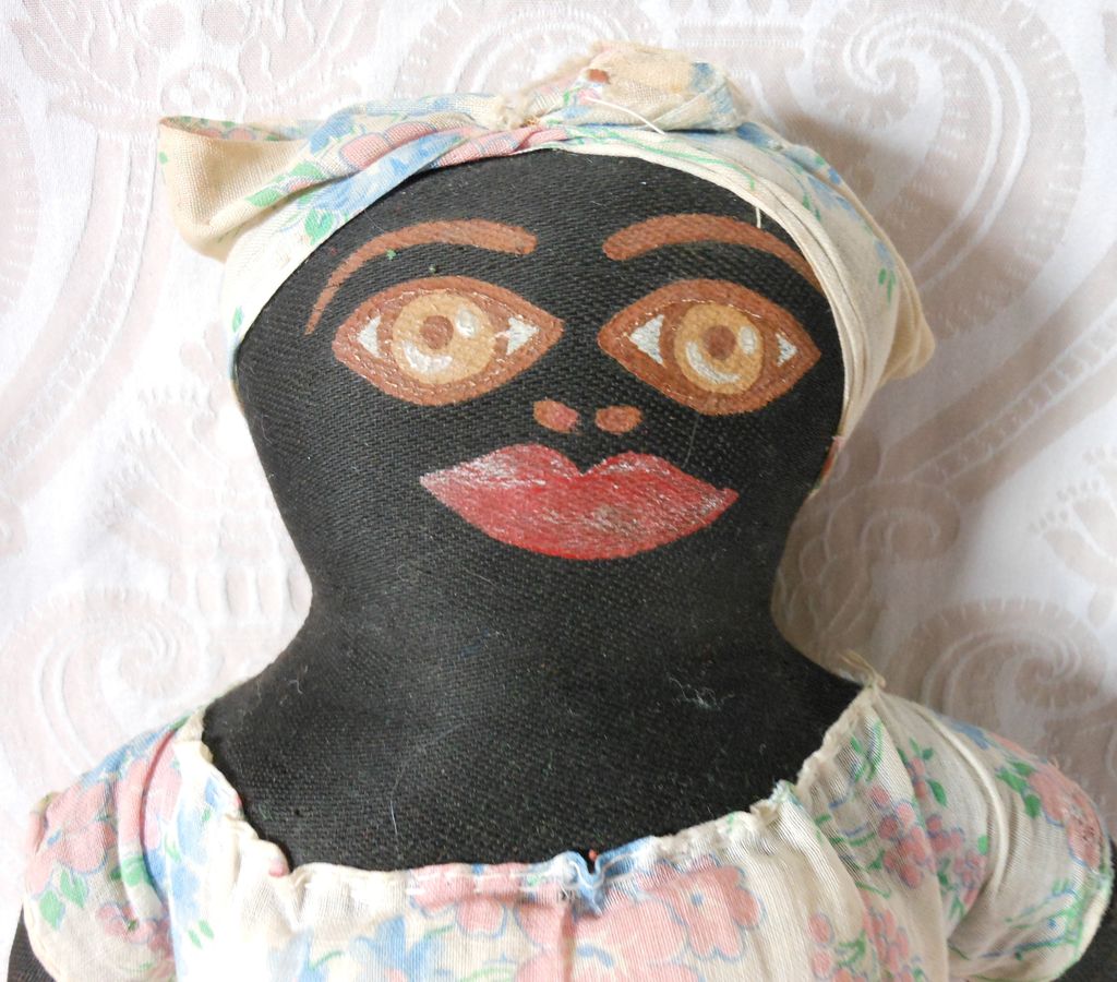 Black Cloth Doll with Painted Face Black Cloth Doll with Painted Face