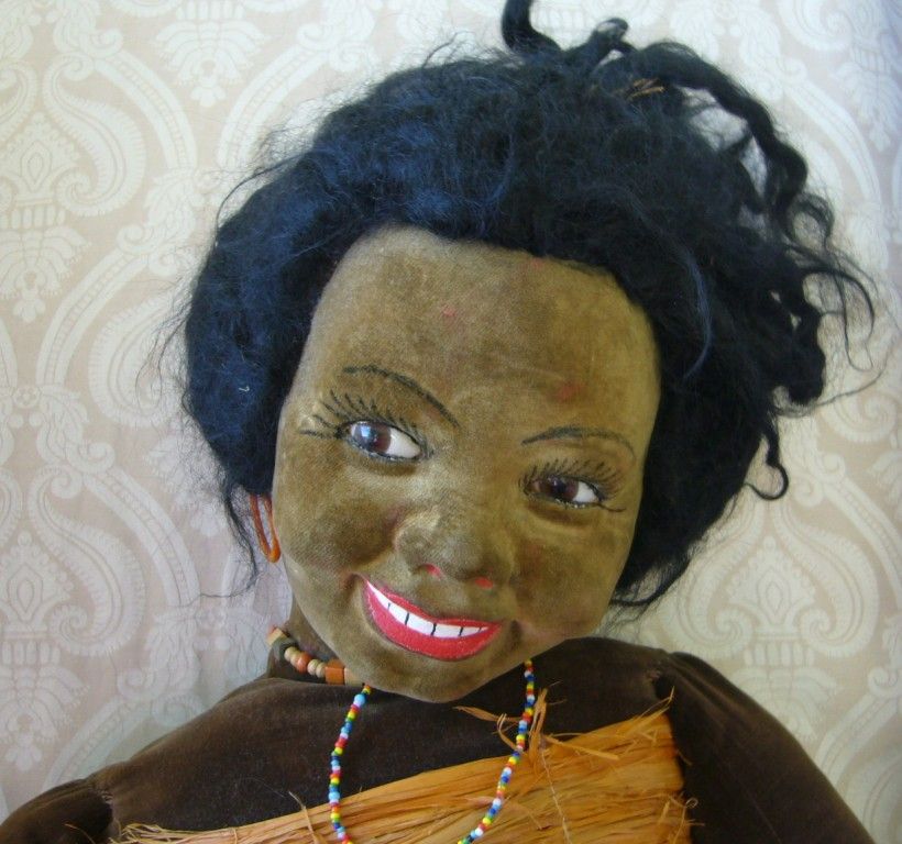 All Original Fabulous Norah Wellings Black Cloth Islander Character in Grand Size All Original Fabulous Norah Wellings Black Cloth Islander Character in Grand Size