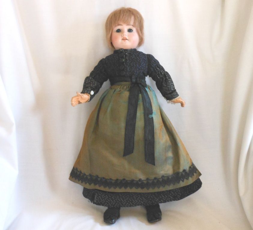 Early German Bisque Head Doll in All Original Ethnic Costume Early German Bisque Head Doll in All Original Ethnic Costume