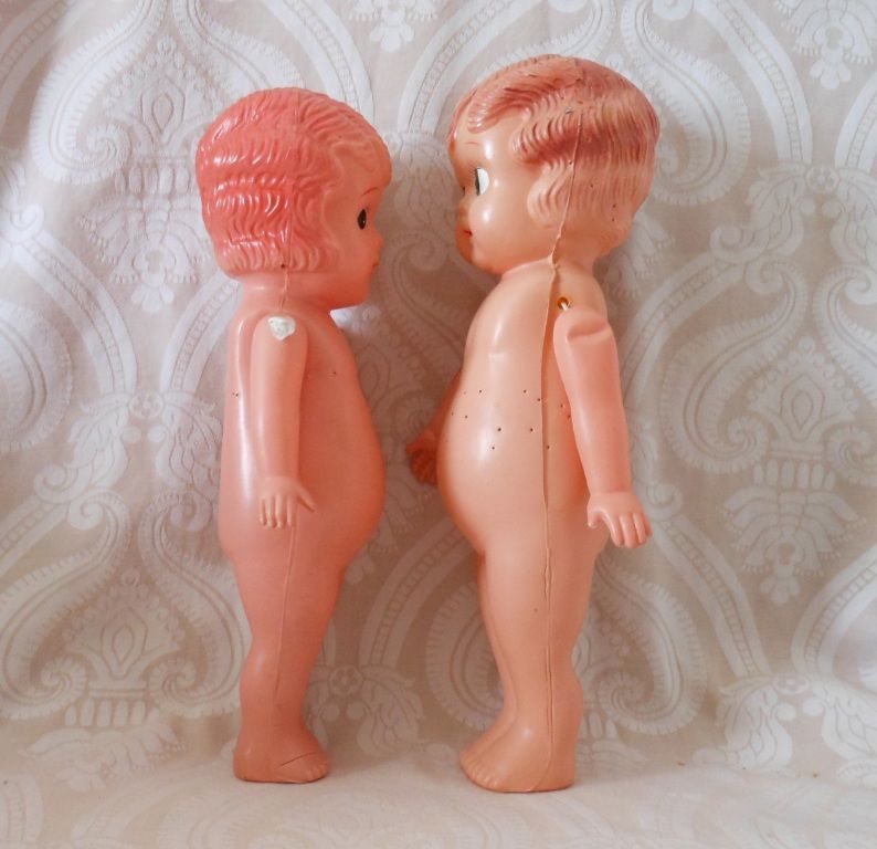 Betty Boop Style Googly Eye Celluloid Doll Pair Betty Boop Style Googly Eye Celluloid Doll Pair