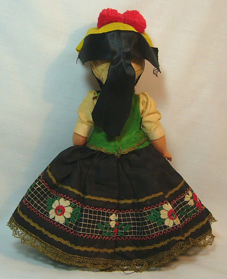 All Original West German Celluloid Ethnic Girl Doll All Original West German Celluloid Ethnic Girl Doll