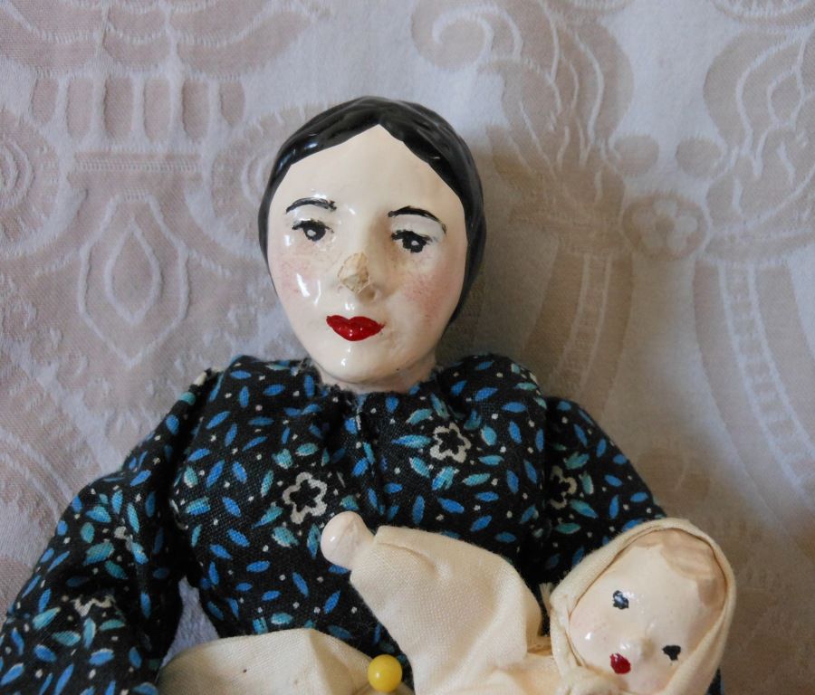 Vintage Pioneer Lady with Baby Vintage Pioneer Lady with Baby