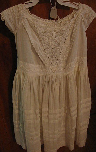 Antique Mid 1800s White on White Work Baby Toddler Dress Antique Mid 1800s White on White Work Baby Toddler Dress