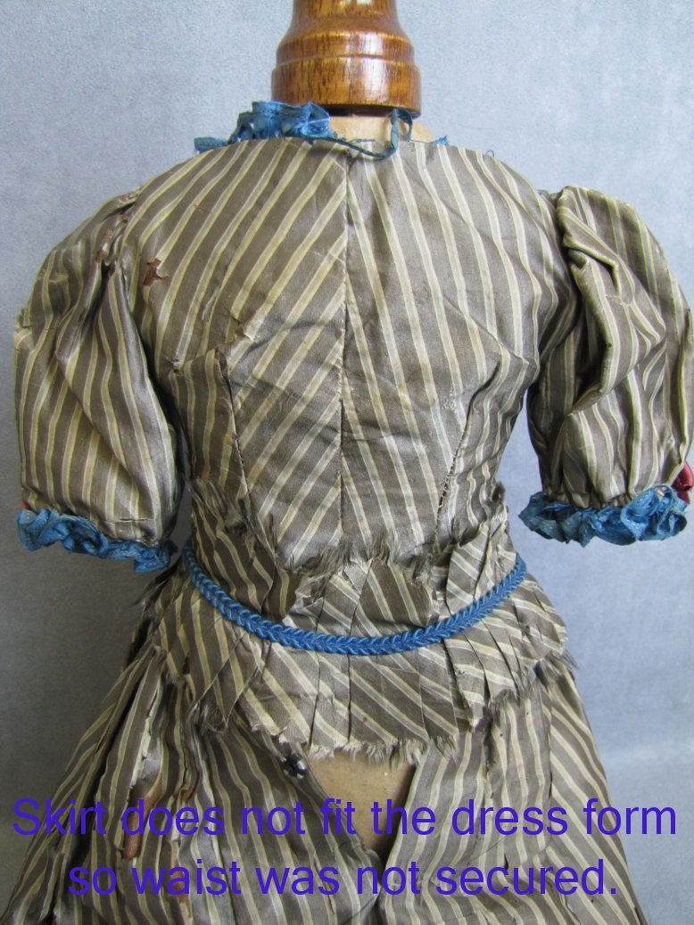 Antique Silk Doll Dress Two Pieces Lined and Lovely Free US Ship Antique Silk Doll Dress Two Pieces Lined and Lovely Free US Ship