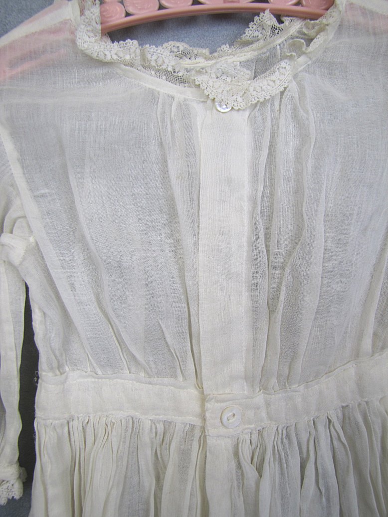 Antique Doll Dress for Large Doll Beautiful Fine Cotton Lawn Antique Doll Dress for Large Doll Beautiful Fine Cotton Lawn