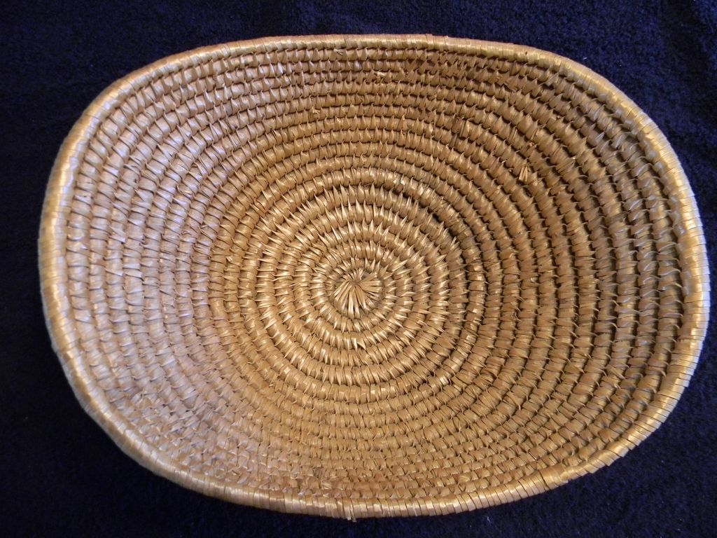 Vintage Coiled footed Basket Vintage Coiled footed Basket
