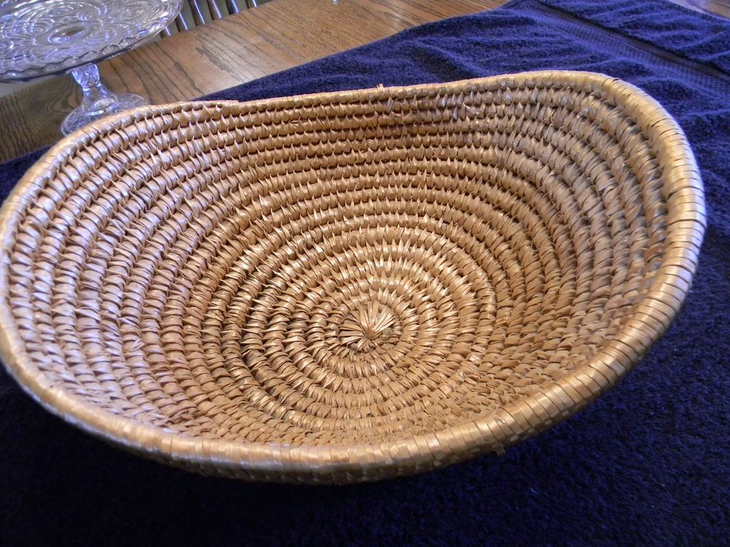 Vintage Coiled footed Basket Vintage Coiled footed Basket