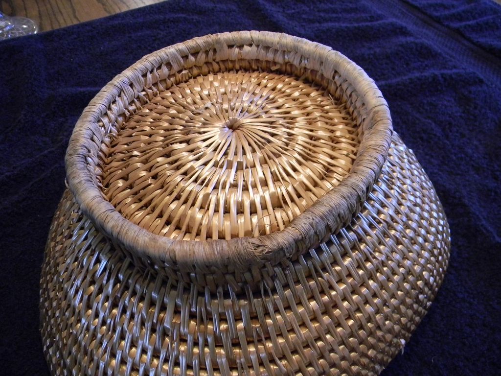Vintage Coiled footed Basket Vintage Coiled footed Basket