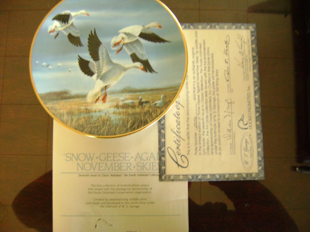 Snow Geese Against the Nov Skies Ducks Unlimited Classic Waterfowl Plate Series Snow Geese Against the Nov Skies Ducks Unlimited Classic Waterfowl Plate Series