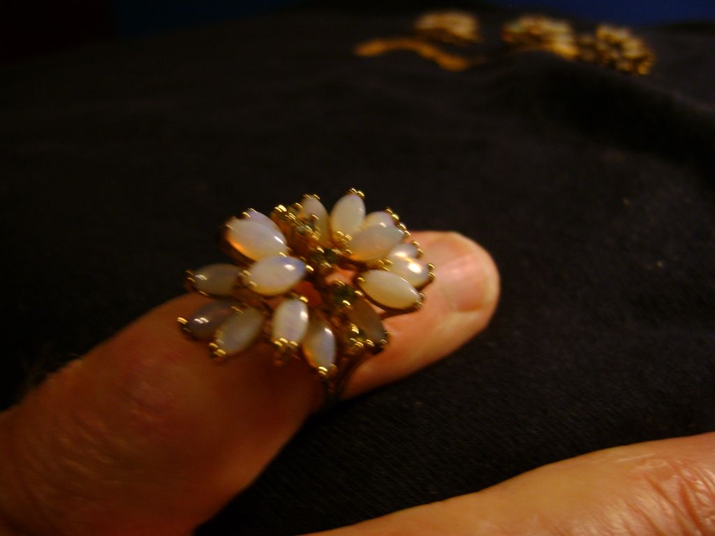 Opal and Rhinestone Jewelry Set Opal and Rhinestone Jewelry Set