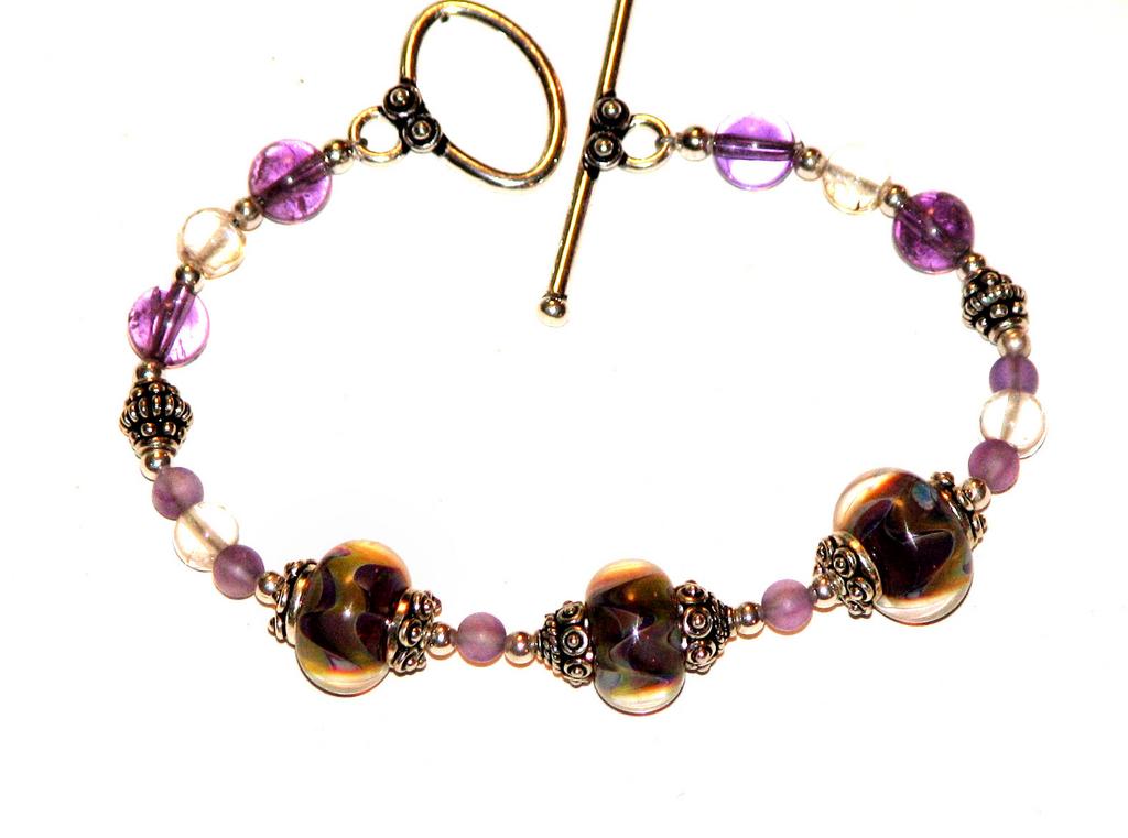 Lampwork Bracelet in Waves of Color Lampwork Bracelet in Waves of Color