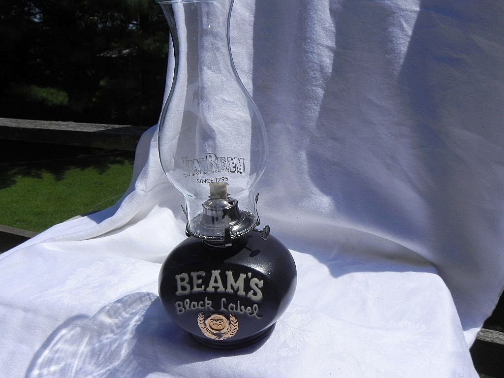 1981 Jim Beam's Black Label Oil Lamp 1981 Jim Beam's Black Label Oil Lamp