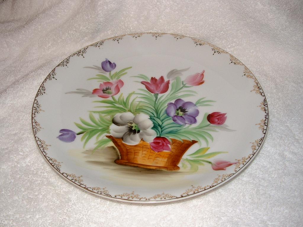 Sterling China, Hand Painted Floral Plate: Japan Sterling China, Hand Painted Floral Plate: Japan