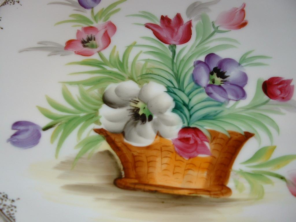 Sterling China, Hand Painted Floral Plate: Japan Sterling China, Hand Painted Floral Plate: Japan