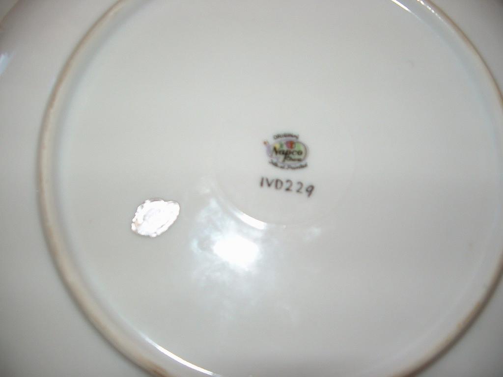 Napco China, Hand painted Snack Or Lunch Set: Gold Trim Napco China, Hand painted Snack Or Lunch Set: Gold Trim
