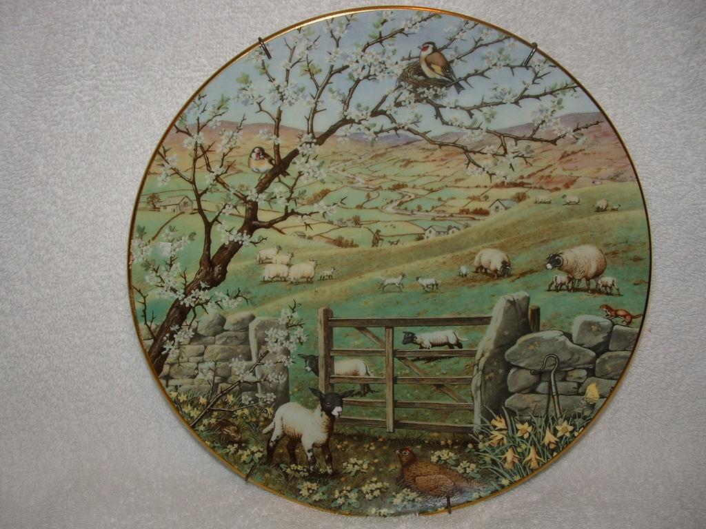 "Lambing Pastures" Plate 1987 England "Lambing Pastures" Plate 1987 England