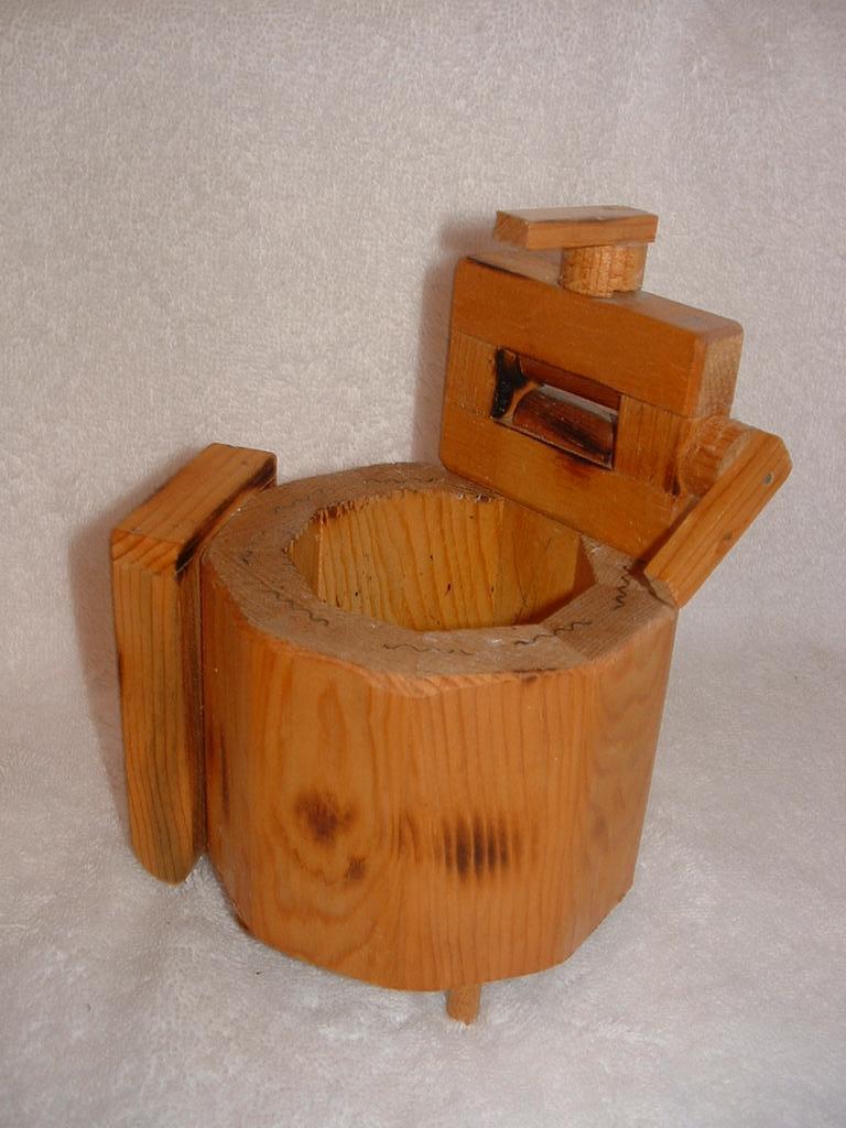 Miniature, Wooden Handmade Wringer Washing Machine With Wash Board Miniature, Wooden Handmade Wringer Washing Machine With Wash Board