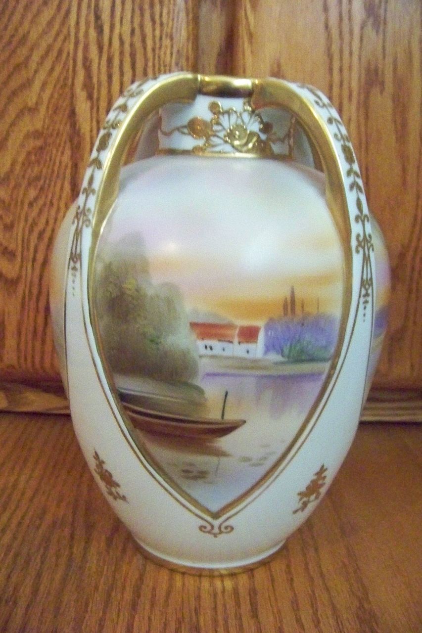 Vintage Hand Painted NIPPON Vase Estate Find 8 1/2" Tall Vintage Hand Painted NIPPON Vase Estate Find 8 1/2" Tall