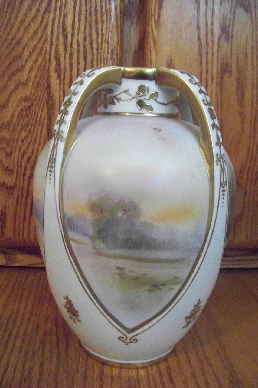 Vintage Hand Painted NIPPON Vase Estate Find 8 1/2" Tall Vintage Hand Painted NIPPON Vase Estate Find 8 1/2" Tall