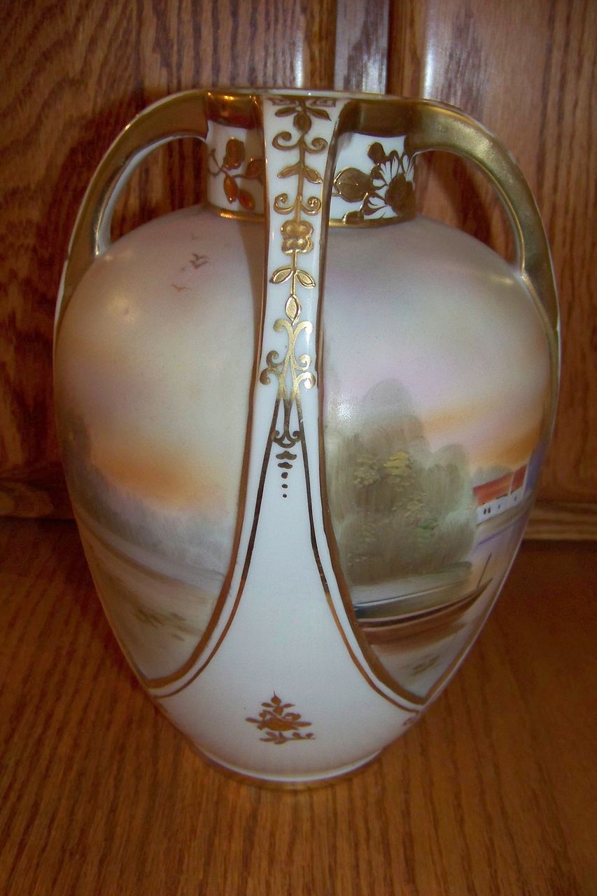 Vintage Hand Painted NIPPON Vase Estate Find 8 1/2" Tall Vintage Hand Painted NIPPON Vase Estate Find 8 1/2" Tall