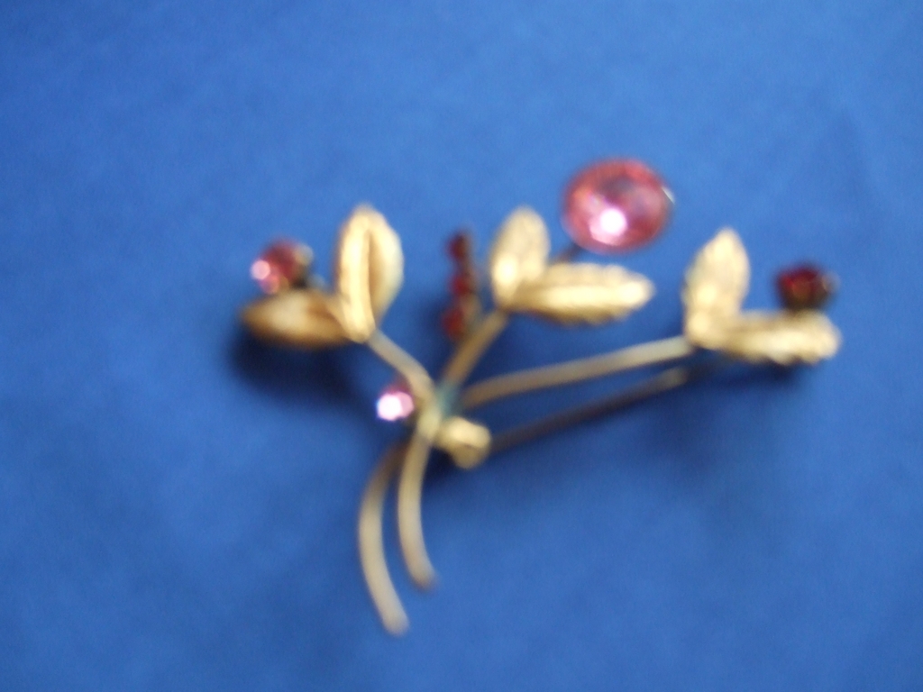 Vintage Colored Rhinestone Floral Brooch Pin Vintage Colored Rhinestone Floral Brooch Pin
