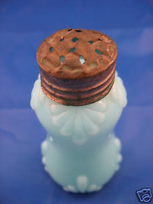 Vintage Blue Opaline Shaker With Metal CAP Vintage Blue Opaline Shaker With Metal CAP
