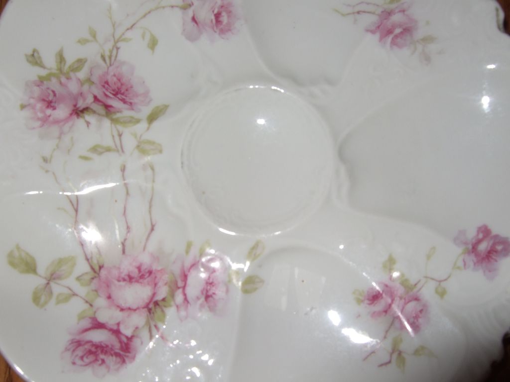 Vintage Austrian, Floral Oyster Plate, 8 1/4" Wide Vintage Austrian, Floral Oyster Plate, 8 1/4" Wide